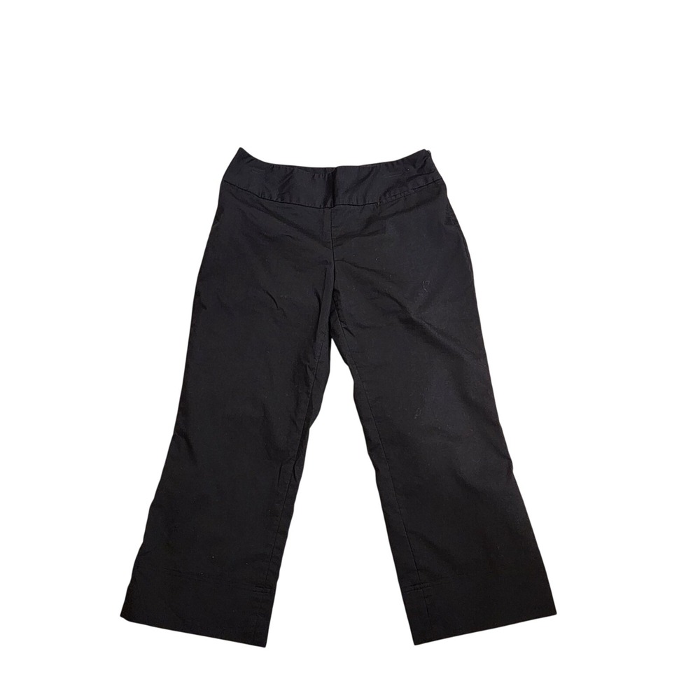 Mossimo Street‎ Black Cropped Wide Leg Dress Pants Career Casual stretch Y2K